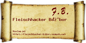 Fleischhacker Bíbor névjegykártya